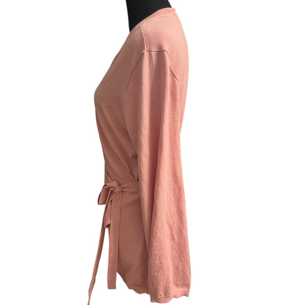 J.Crew Mercantile Pink Wrap Cardigan Sweater L - Picture 4 of 8